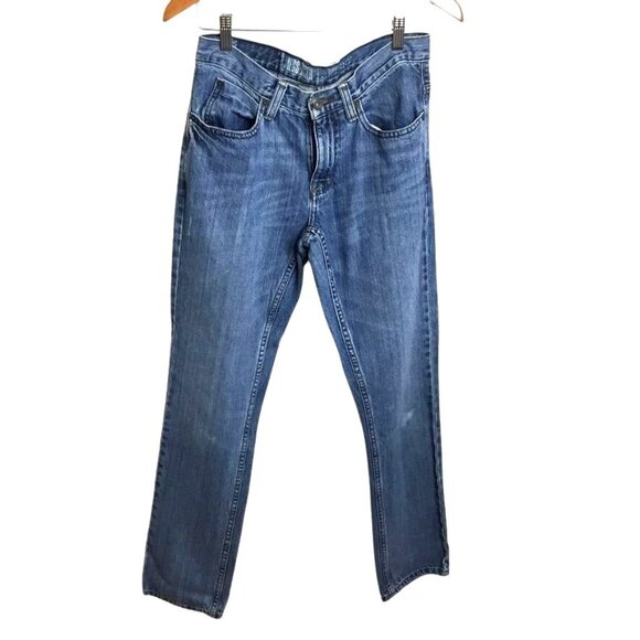 FREEWORLD Men Messenger Skinny Jean 30x30 Low Rise Blue Distressed Skate Denim - Picture 1 of 9